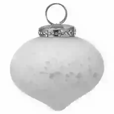 The Noel Collection White Bulbous Christmas Bauble
